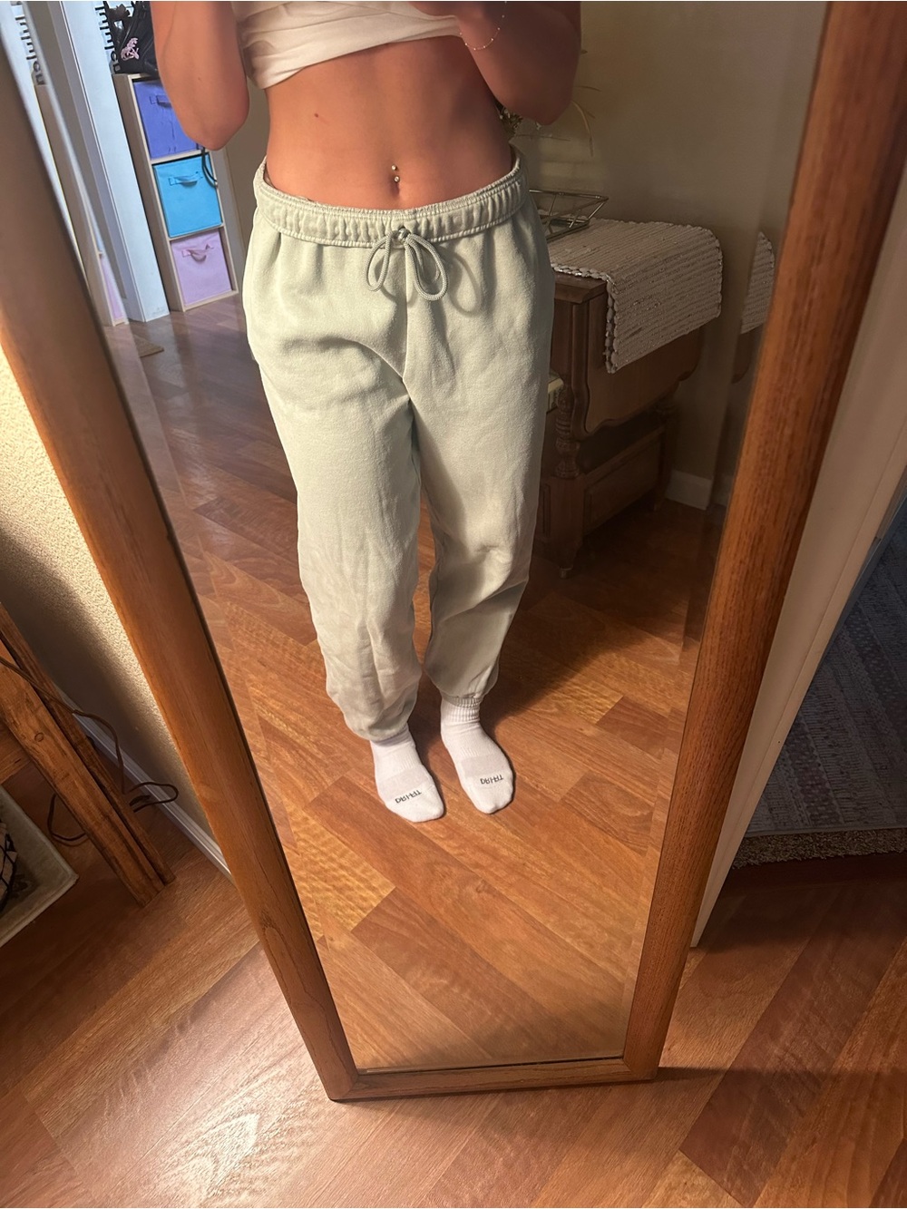 TNA Sage Green Sweatpants Joggers